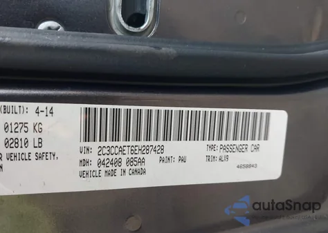 2014 Chrysler 300C from USA, damaged, VIN 2C3CCAET6EH287428